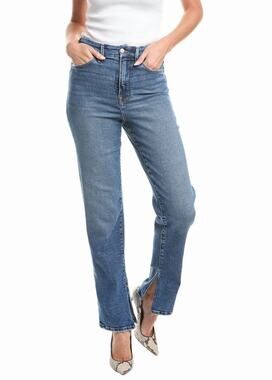 nwt new good american good boy jeans with ankle slits size 4/27